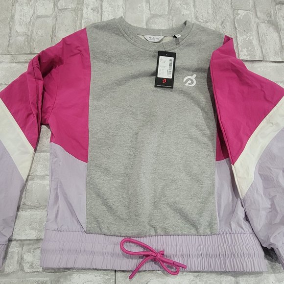 Peloton Chic Fabric Mix Pullover Size XS Womens Workout Top Long Sleeve, BNWT - Picture 1 of 8